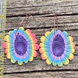Colorful Flower Earrings Handcrafted by Susie Quinn